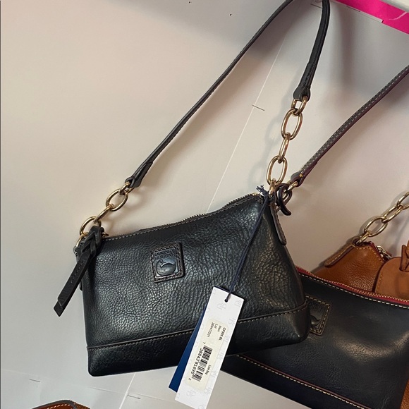 Dooney & Bourke Lizzie nwt Black Leather Shoulder Bag  mini - Picture 11 of 12